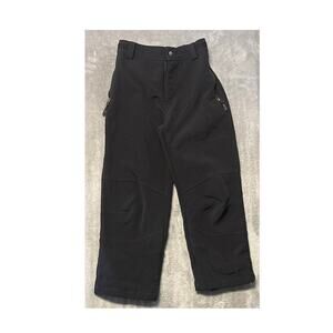 Magellan Boys Black Snow Pants Fleece Lined Medium Adjustable